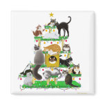 Christmas Cat Tree Magnet