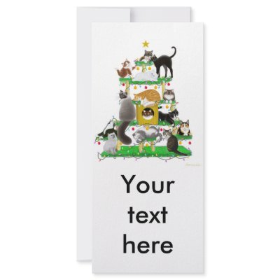 Christmas Cat Tree Rack Card by twopurringcats
