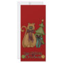 Christmas Cat with Tree Personalized Rack Card