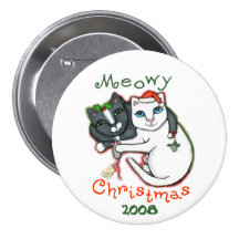 Christmas Cats Button