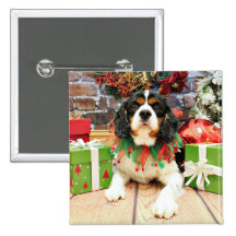 Christmas - Cavalier King Charles Spaniel - Bandit Pin