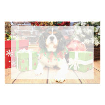 Christmas - Cavalier King Charles Spaniel - Bandit Customized Stationery