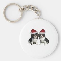 Christmas Cavaliers Keychain