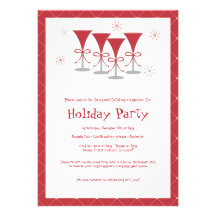 Christmas Cheer Holiday Cocktail Party Invitation