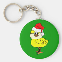 Christmas chick key chain