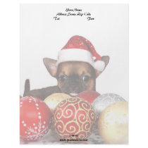 Christmas chihuahua puppy letterhead template