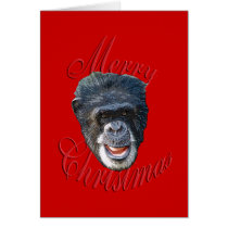 Christmas Chimpanzee cards