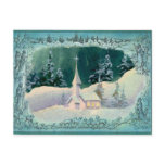 CHRISTMAS CHURCH by SHARON SHARPE Postcard