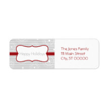 Christmas Circles - Blue Silver Return Address Label