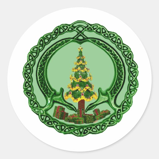 Christmas Claddagh Stickers