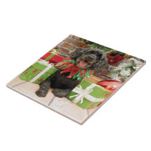 Christmas - Cockapoo - Trumbo Ceramic Tile