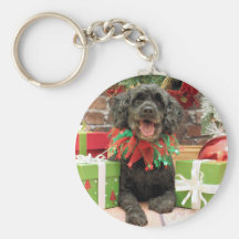 Christmas - Cockapoo - Trumbo Key Chain