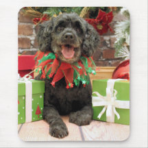 Christmas - Cockapoo - Trumbo Mousepads