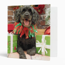 Christmas - Cockapoo - Trumbo Vinyl Binder