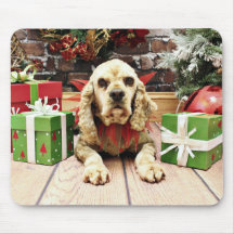 Christmas - Cocker Spaniel - Calvin Mousepad