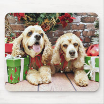 Christmas - Cocker Spaniel - Freckles and Mollie Mouse Pads