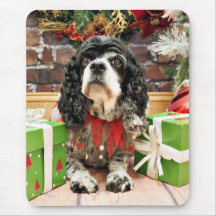 Christmas - Cocker Spaniel - Socks Mouse Pad