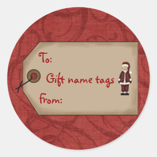 Christmas Name Tags Stickers, Christmas Name Tags Custom Sticker Designs