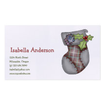 Christmas Collection · Tartan Stocking Business Card
