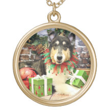 Christmas - Collie - Gracie Personalized Necklace
