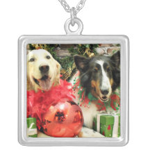 Christmas - Collie Laddie - Golden Retriever Shylo Personalized Necklace