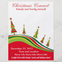 Christmas Concert Red and Green Flyer