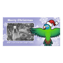 Christmas Conure / Lorikeet / Parrot Personalized Photo Card