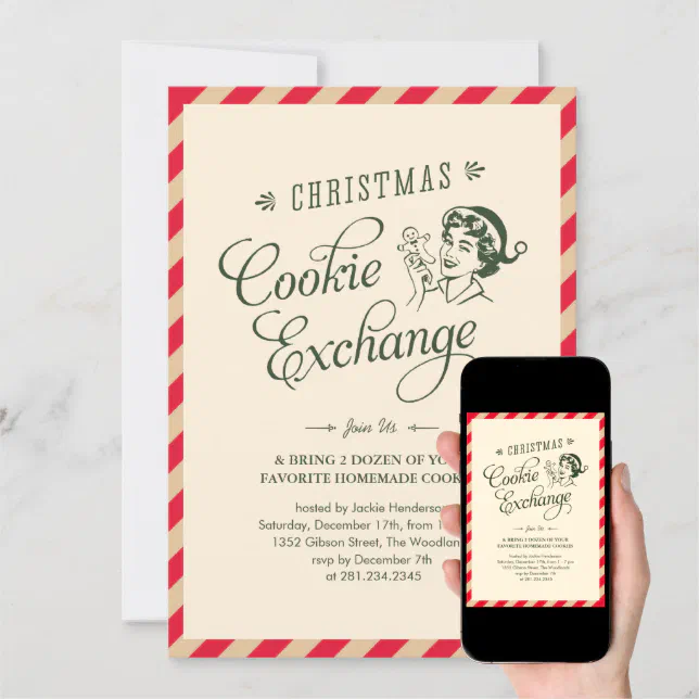 Christmas Cookie Exchange Party Invitations Zazzle