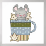 christmas cookies and mouse mug posters