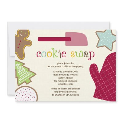 Christmas Cookies Holiday Party Invitations by berryberrysweet