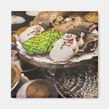 Christmas cookies on display in a New York city Magnets