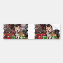 Christmas - Corgi - Cal Bumper Sticker