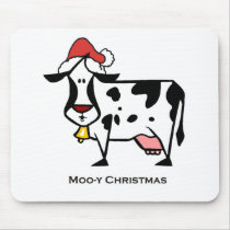 Christmas Cow Mouse Pad