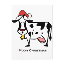 Christmas Cow Post Card