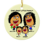 Christmas Crazy Family Cartoon Christmas Ornaments