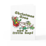 christmas croc a little hop frogs and crocodile greeting card
