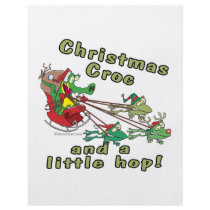 christmas croc a little hop frogs and crocodile flyer design