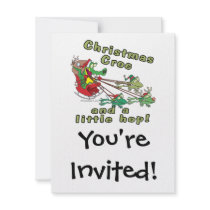 christmas croc a little hop frogs and crocodile personalized invites