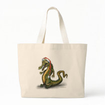 Christmas Crocodile Canvas Bag