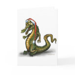 Christmas Crocodile Greeting Card