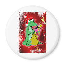 Christmas Crocodile Fridge Magnets