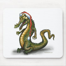 Christmas Crocodile Mouse Pad