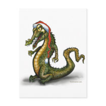 Christmas Crocodile Post Card