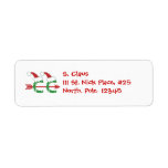 Christmas Cross Country Running Return Address Label