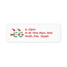 Christmas Cross Country Running Return Address Label