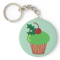 Christmas Cupcake Key Chain