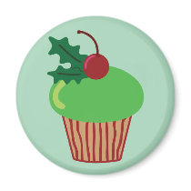 Christmas Cupcake Fridge Magnets