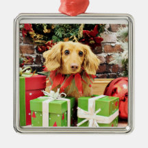 Christmas - Dachshund - Bo Christmas Ornament