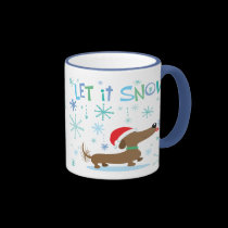 Christmas Dachshund mug mugs