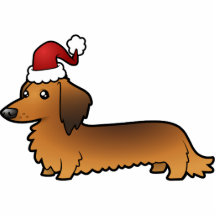 Christmas Dachshund Ornament (longhair) Acrylic Cut Outs